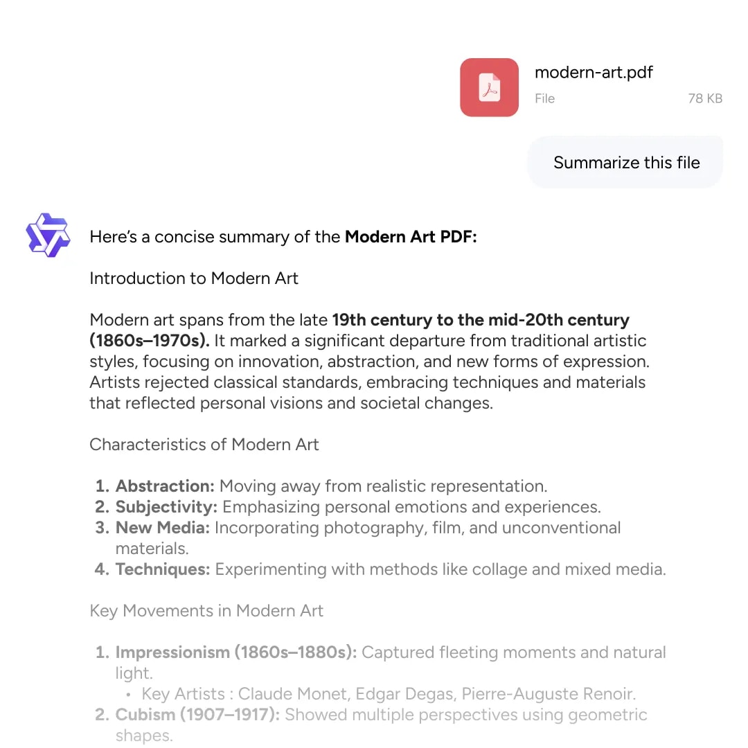 Illustration of Summarization & Insights feature
